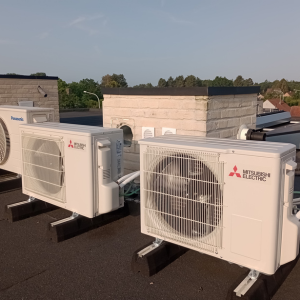 Mitsubishi Electric airconditioning kantoorgebouw in Wijnegem
